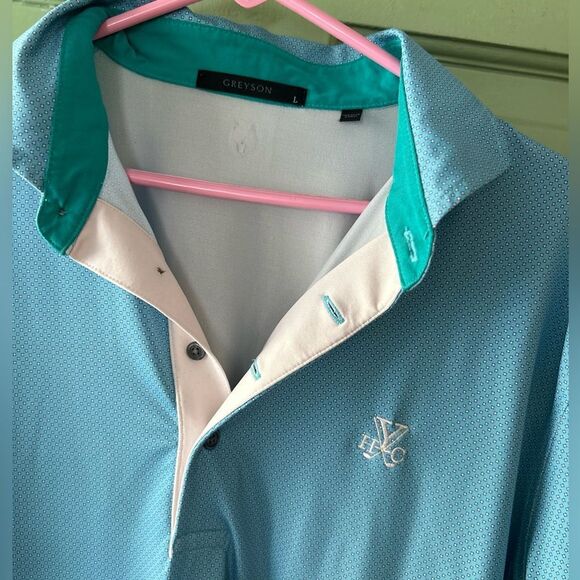 Like new Yeamans Hall Club Greyson wicking Sport Polo Size L